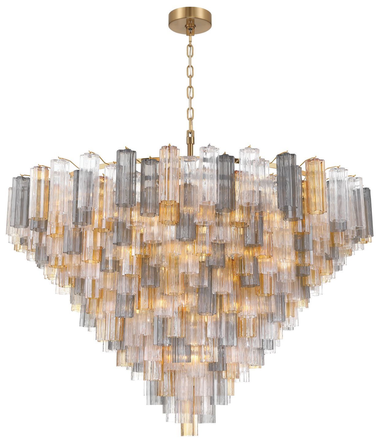 Crystorama Addis 62'' Aged Brass Chandelier