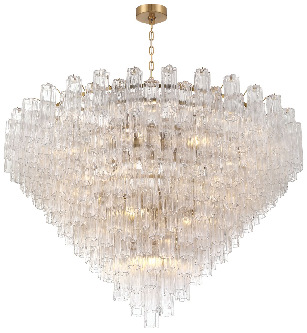 Image 3 Crystorama Addis 62'' Aged Brass Chandelier more views