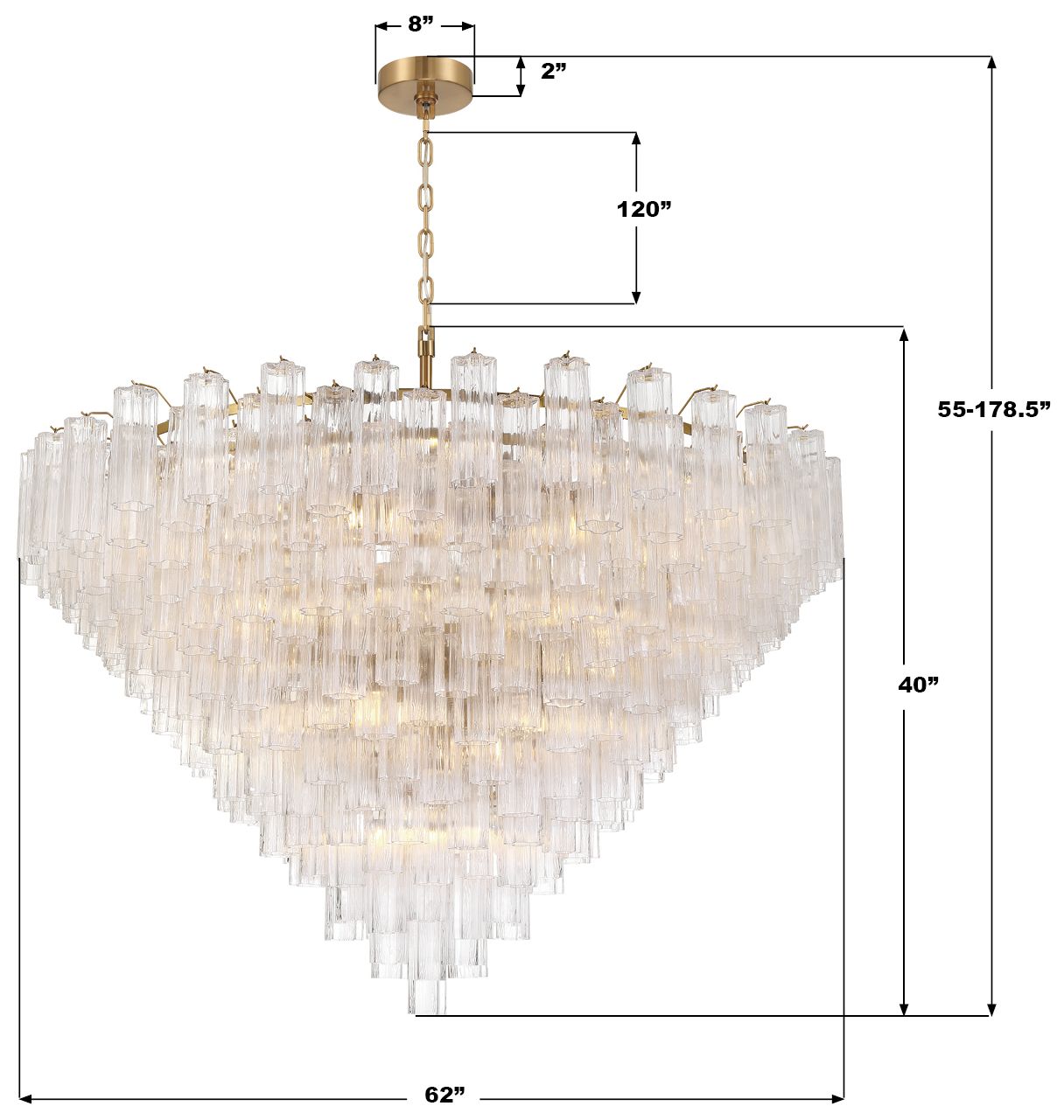 Image 6 Crystorama Addis 62'' Aged Brass Chandelier more views