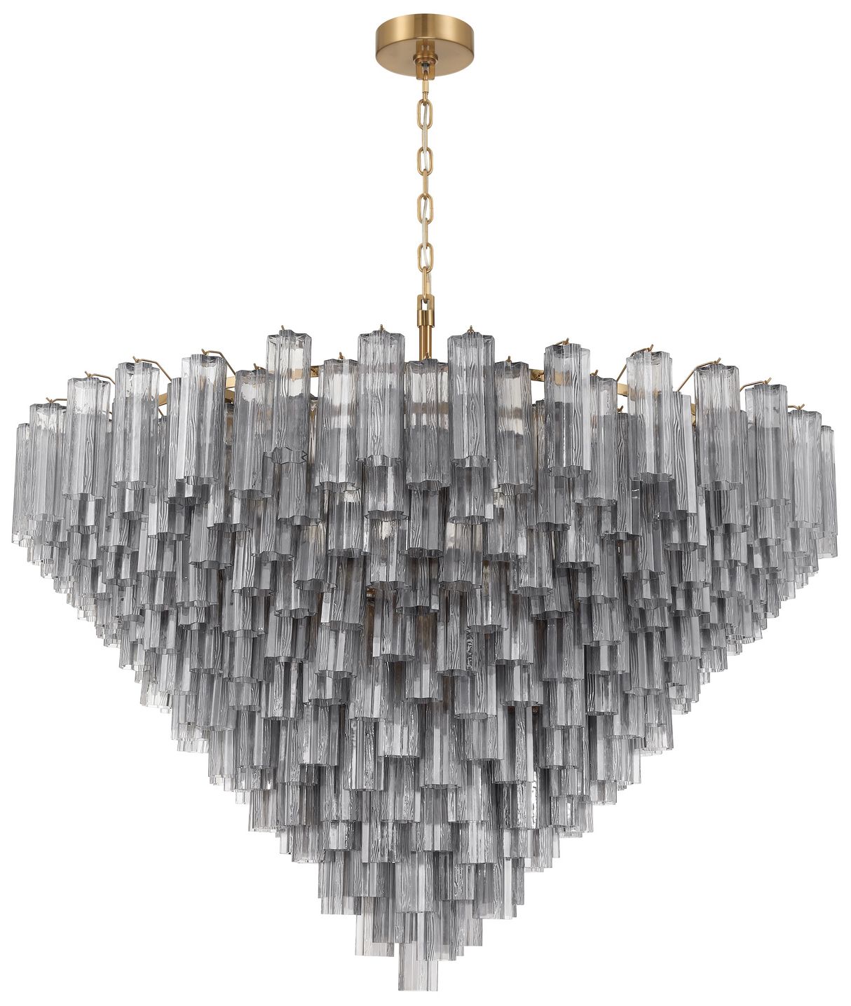 Image 2 Crystorama Addis 62'' Aged Brass Chandelier more views