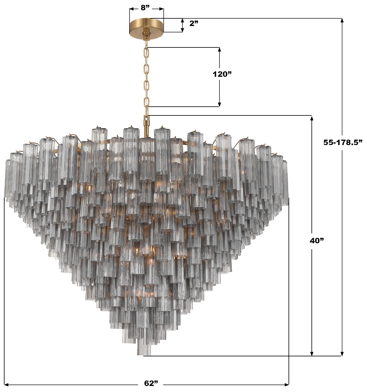 Image 6 Crystorama Addis 62'' Aged Brass Chandelier more views