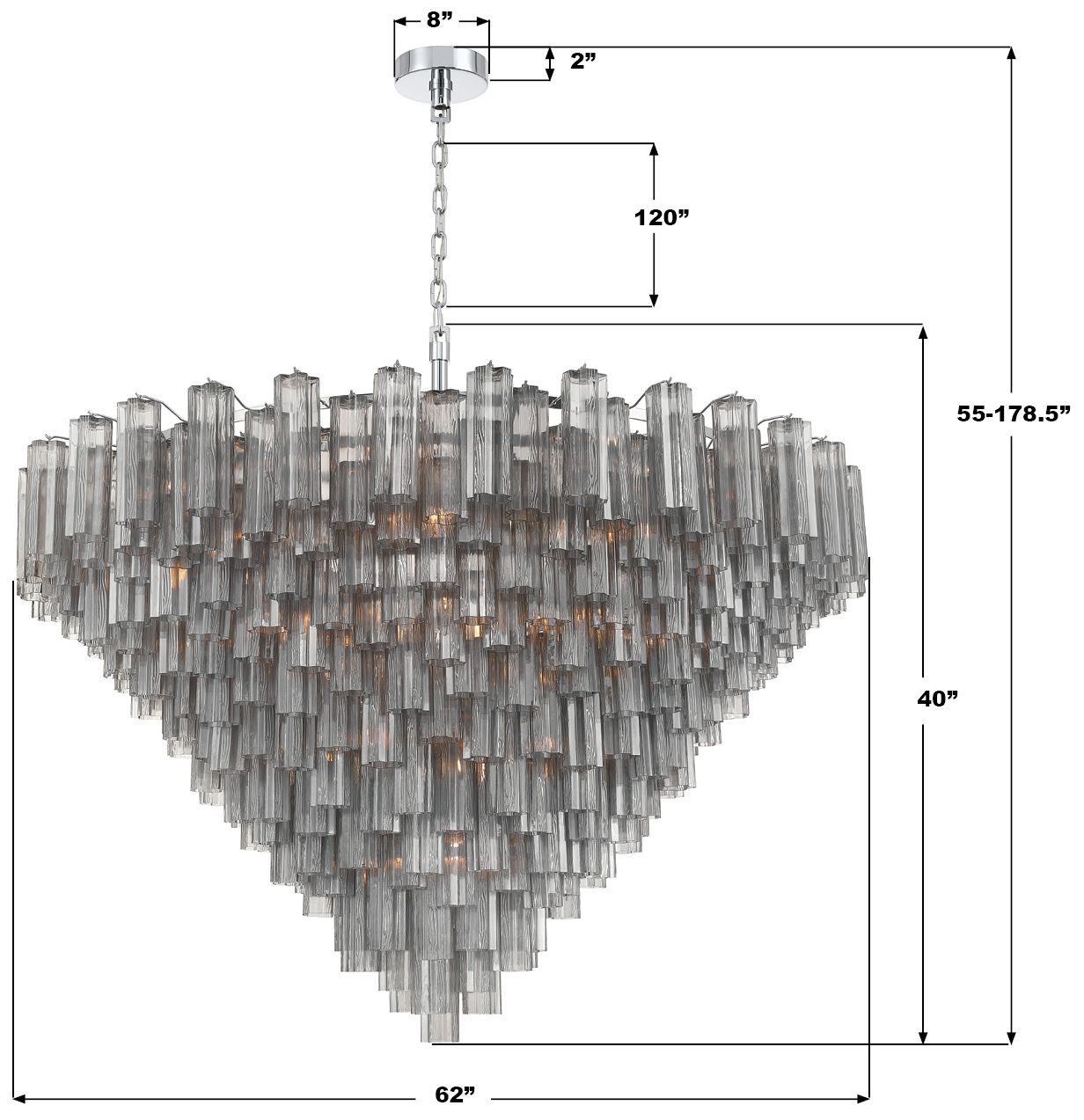 Image 6 Crystorama Addis 62'' Polished Chrome Chandelier more views