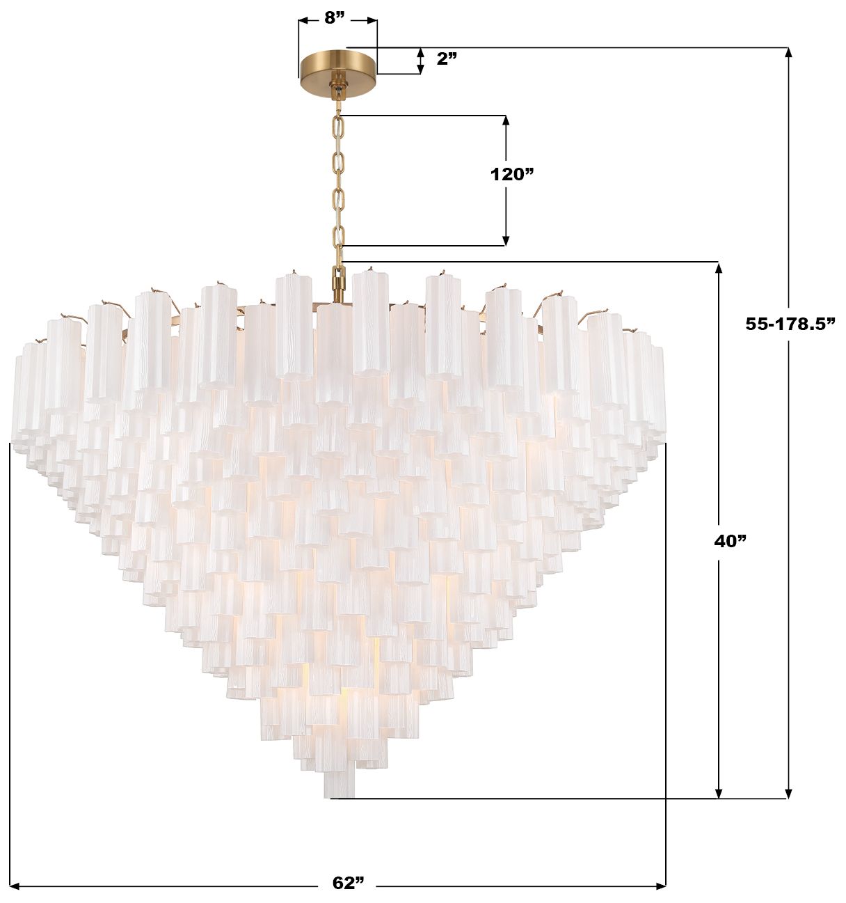 Image 6 Crystorama Addis 62in.  Aged Brass Chand more views