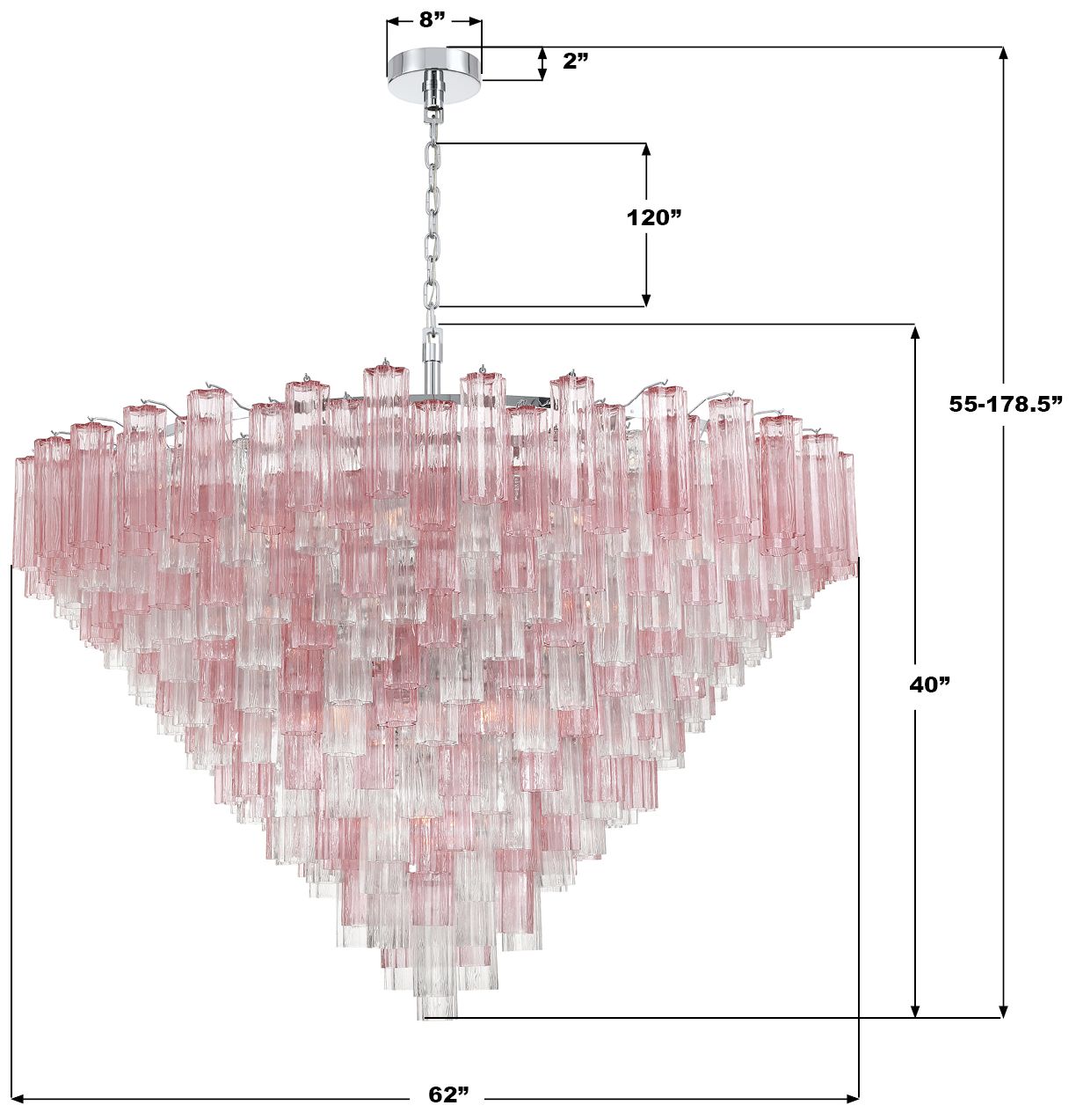 Image 6 Crystorama Addis 62in.  Polished Chrome more views