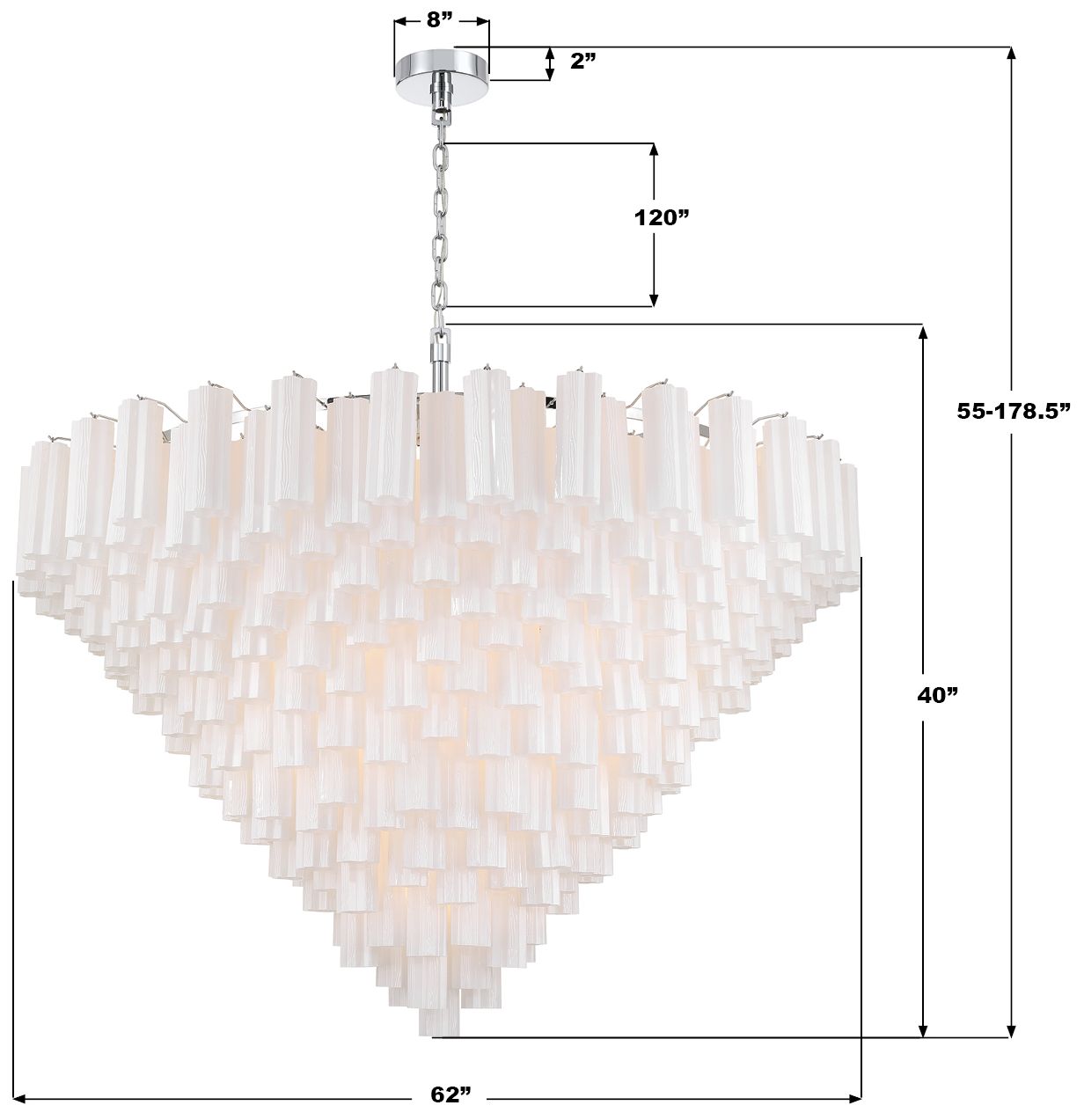 Image 6 Crystorama Addis 62in.  Polished Chrome more views