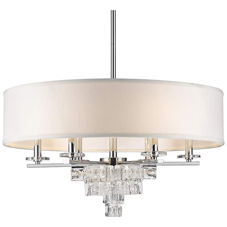 Image 1 Crystorama Addison 25" Wide Polished Chrome Pendant Light