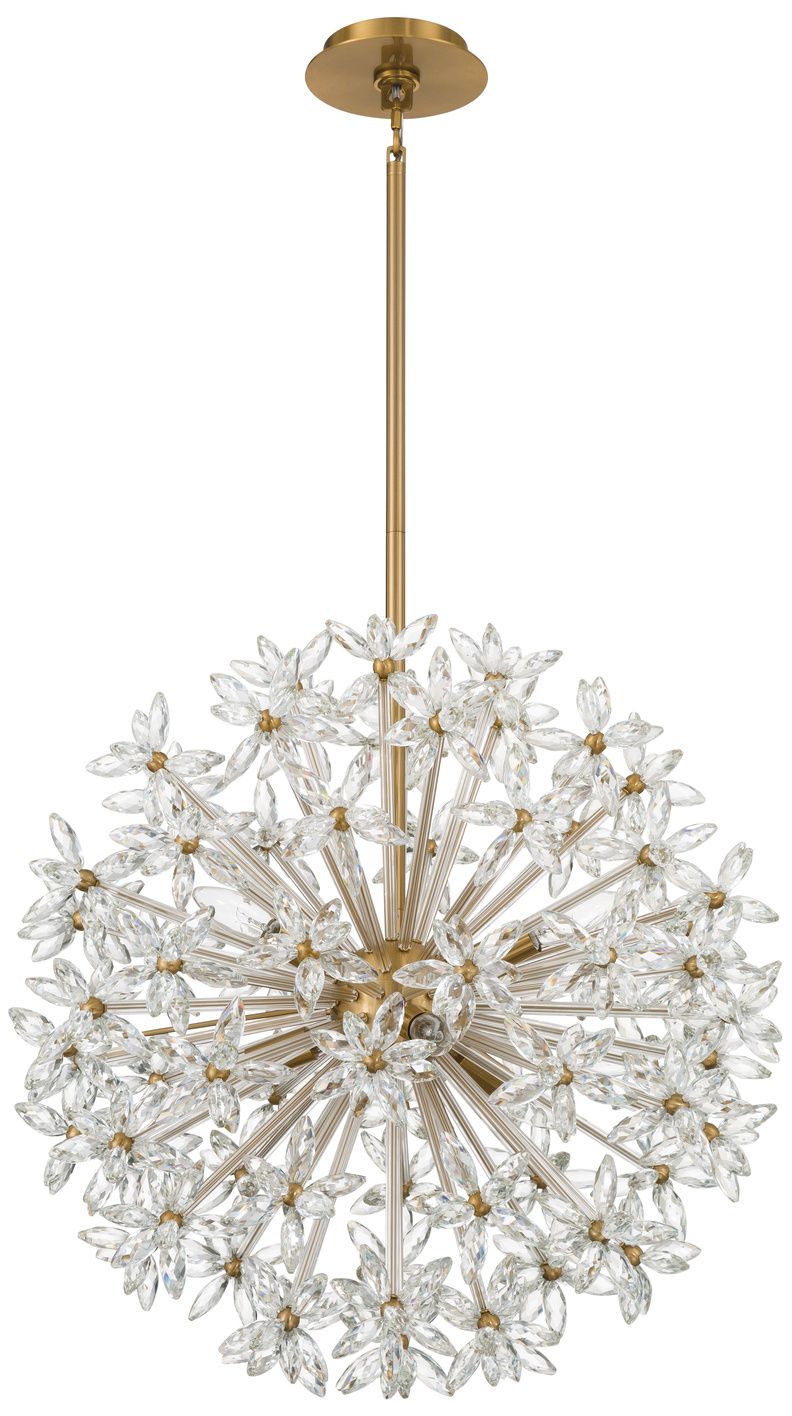 Image 2 Crystorama Adley 23.75'' Aged Brass Chandelier more views