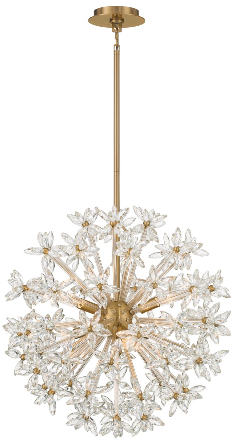 Image 3 Crystorama Adley 23.75'' Aged Brass Chandelier more views