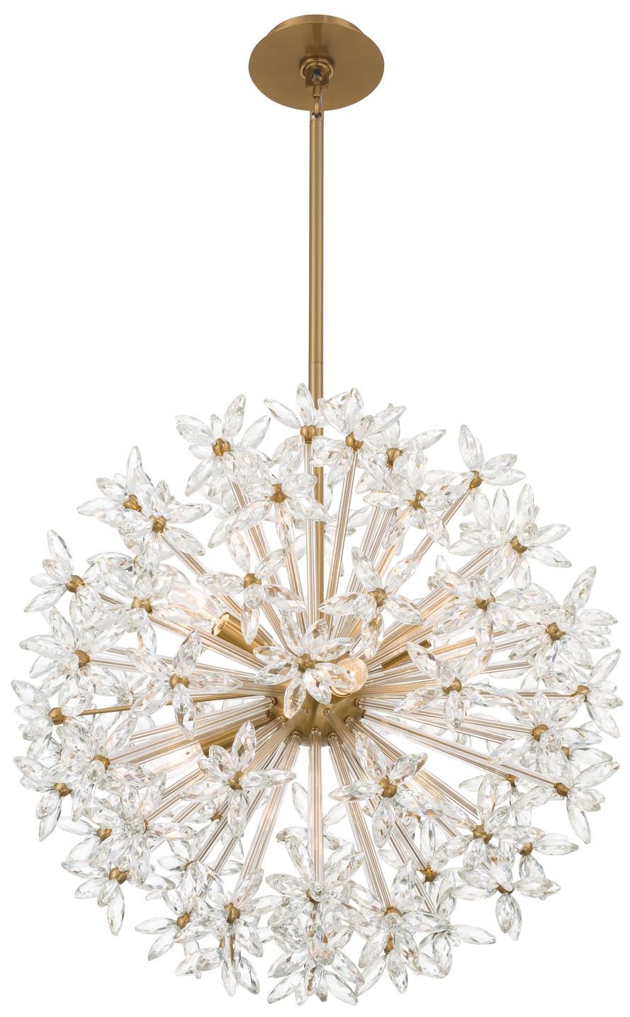 Image 4 Crystorama Adley 23.75'' Aged Brass Chandelier more views