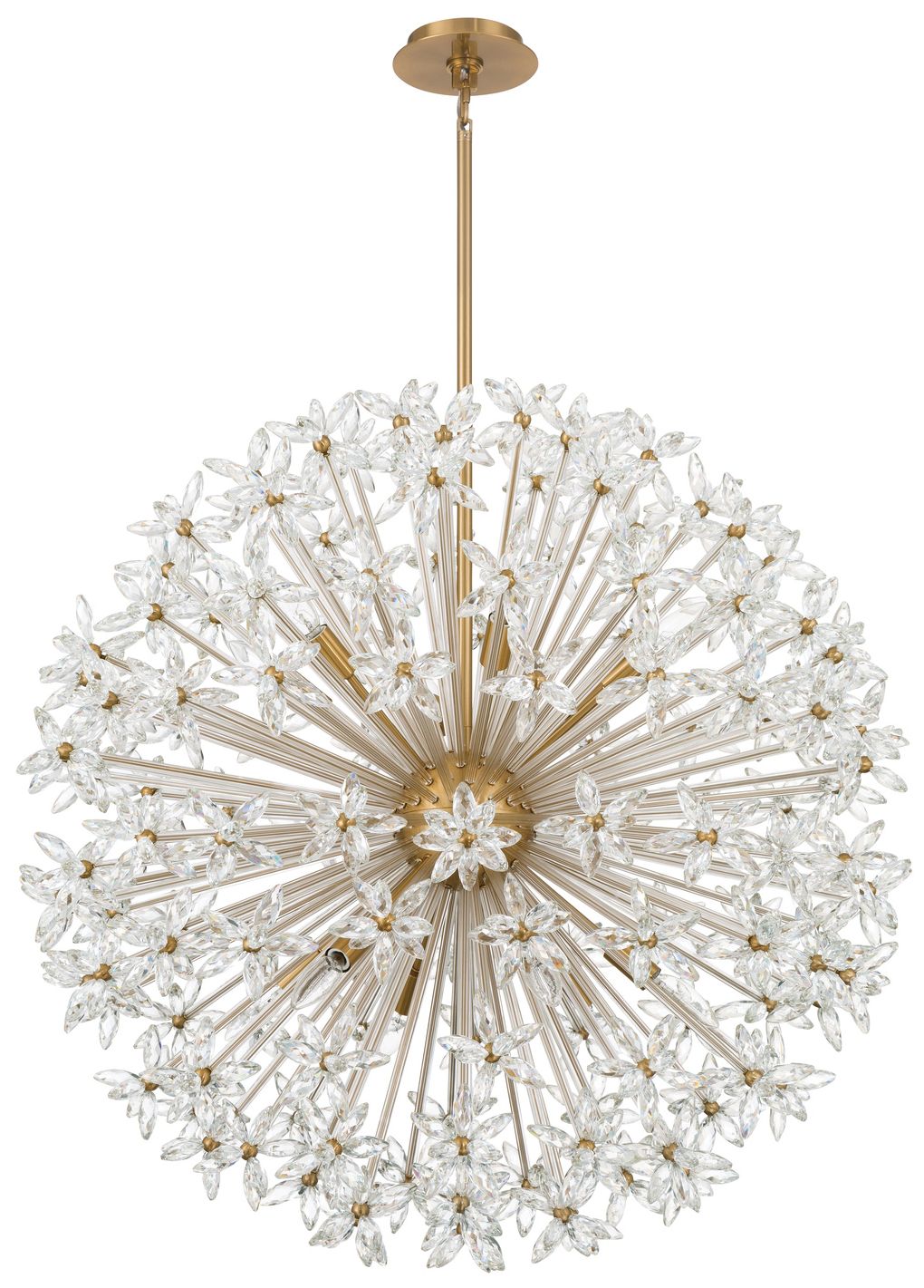 Image 2 Crystorama Adley 34'' Aged Brass Chandelier more views