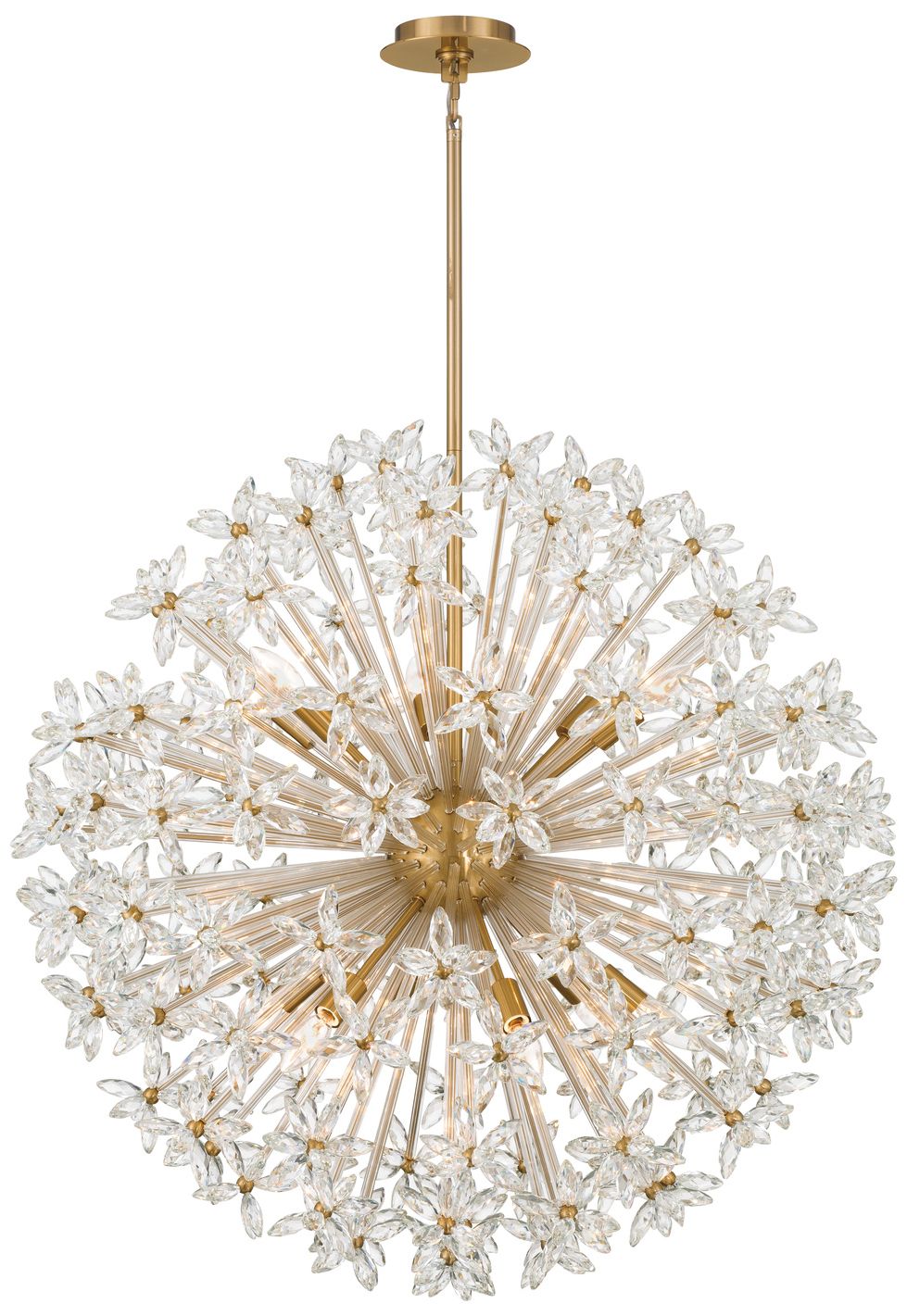 Image 3 Crystorama Adley 34'' Aged Brass Chandelier more views