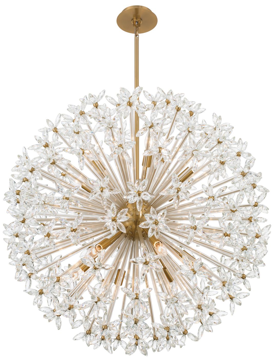 Image 4 Crystorama Adley 34'' Aged Brass Chandelier more views