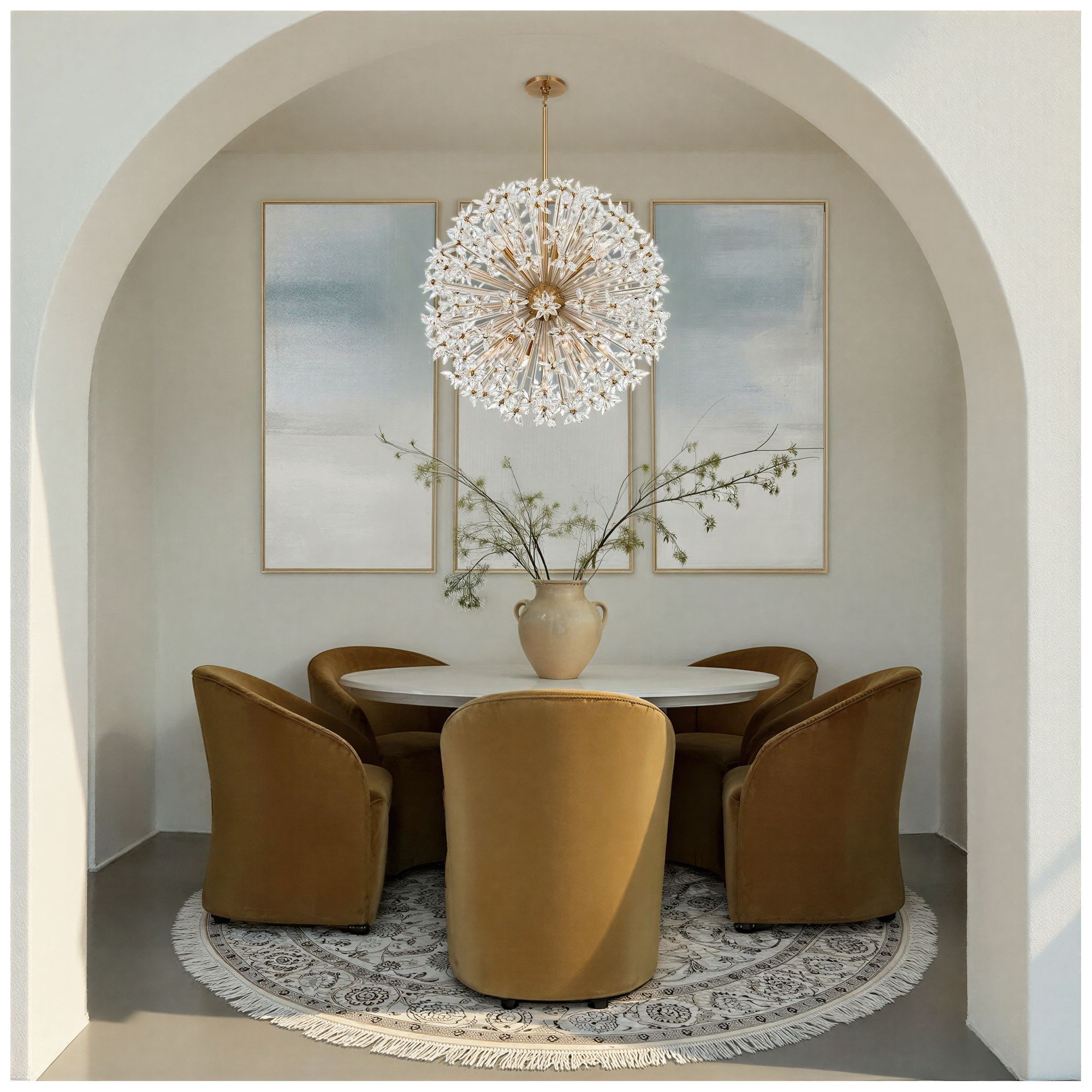 Image 6 Crystorama Adley 34'' Aged Brass Chandelier more views
