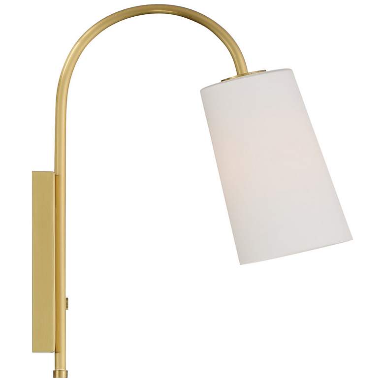 Image 1 Crystorama Alexa 18 1/2" High Aged Brass Wall Sconce