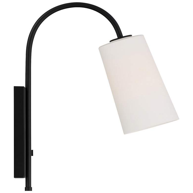 Image 1 Crystorama Alexa 18 1/2 inch High Matte Black Wall Sconce