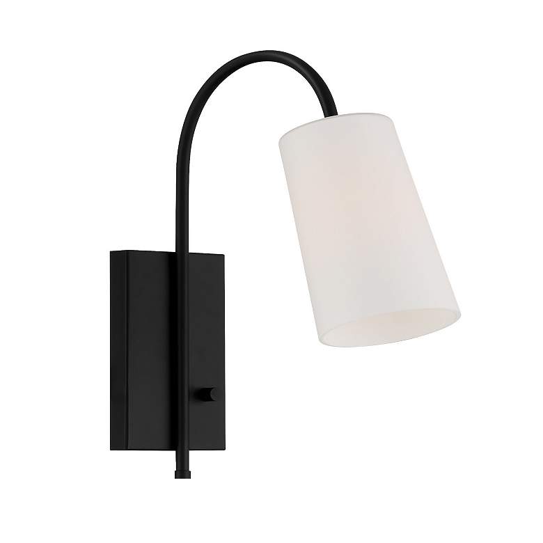 Image 2 Crystorama Alexa 18 1/2" High Matte Black Wall Sconce more views