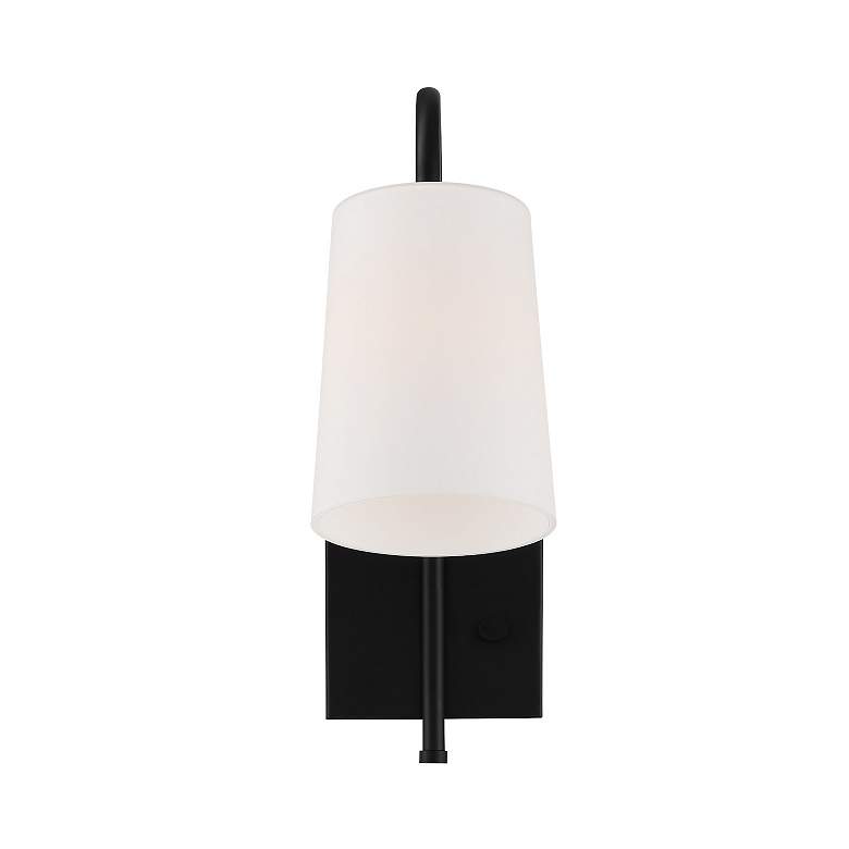 Image 3 Crystorama Alexa 18 1/2" High Matte Black Wall Sconce more views