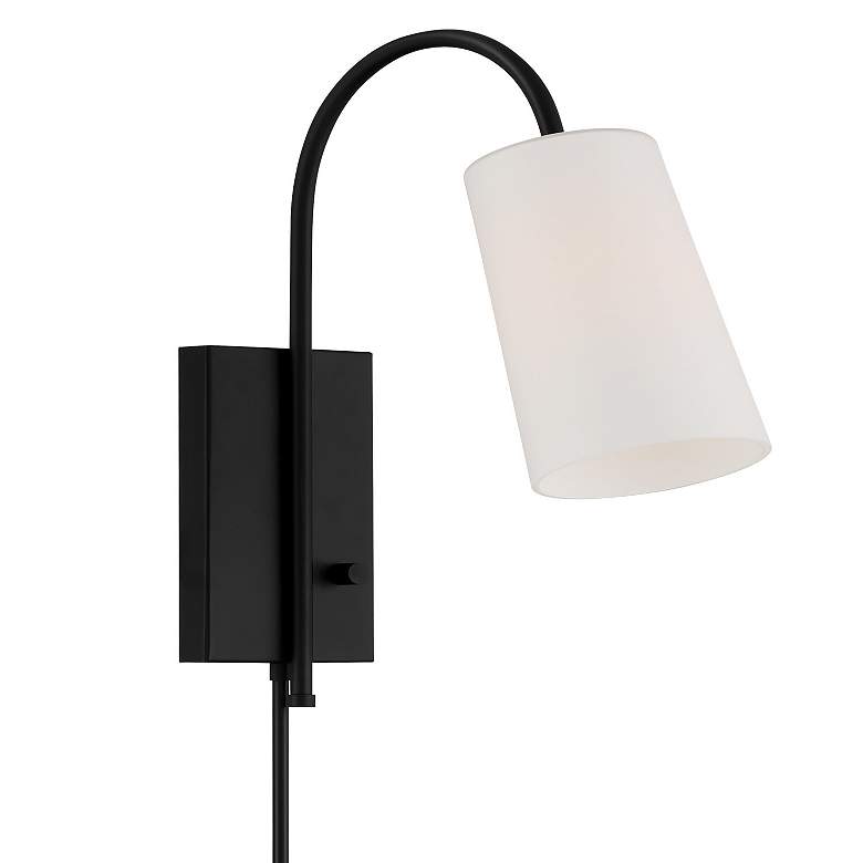 Image 5 Crystorama Alexa 18 1/2 inch High Matte Black Wall Sconce more views