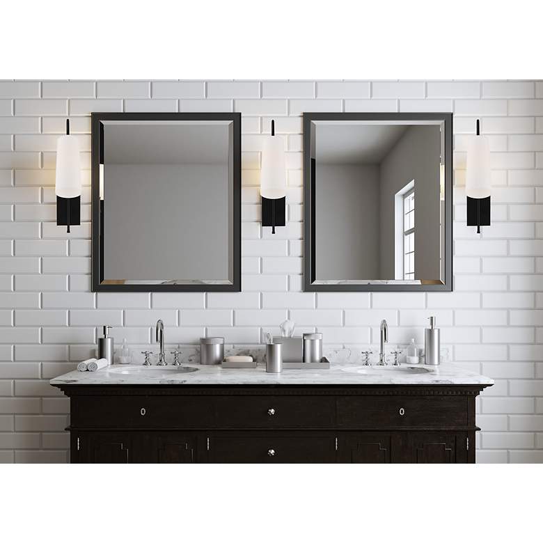 Image 7 Crystorama Alexa 18 1/2" High Matte Black Wall Sconce more views