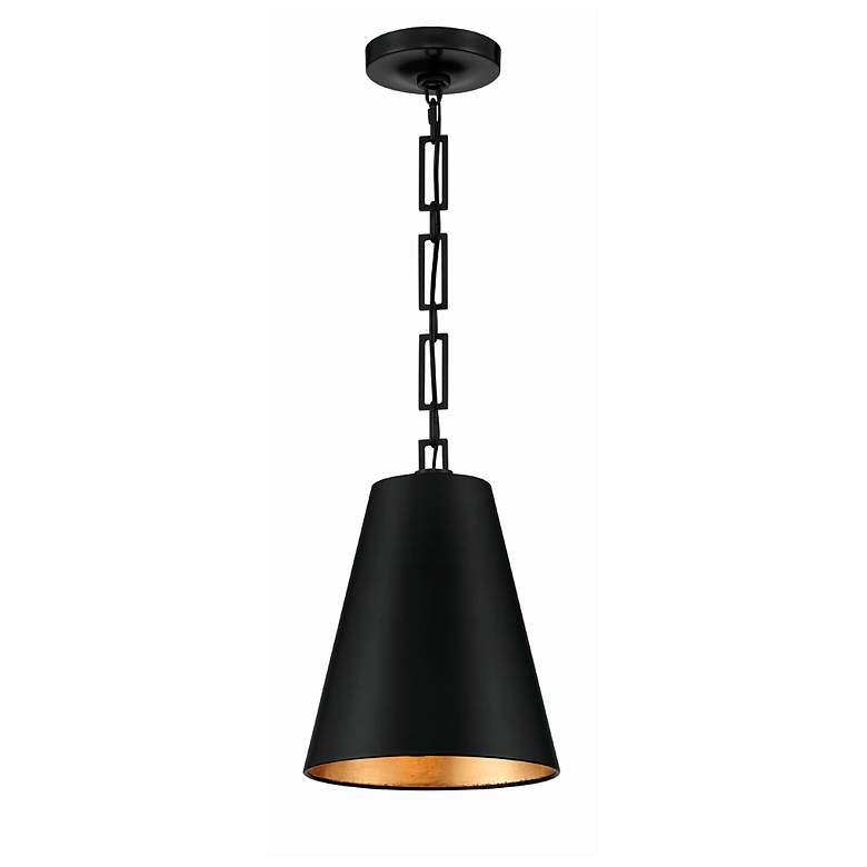 Image 1 Crystorama Alston 10 inch Wide Matte Black 2-Light Mini Chandelier