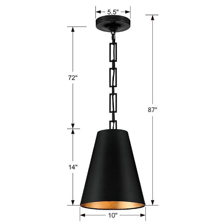 Image 5 Crystorama Alston 10" Wide Matte Black 2-Light Mini Chandelier more views