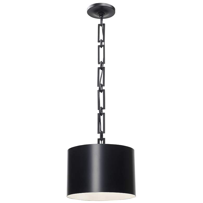 Image 2 Crystorama Alston 12" Wide Matte Black Mini Pendant