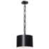 Crystorama Alston 12" Wide Matte Black Mini Pendant