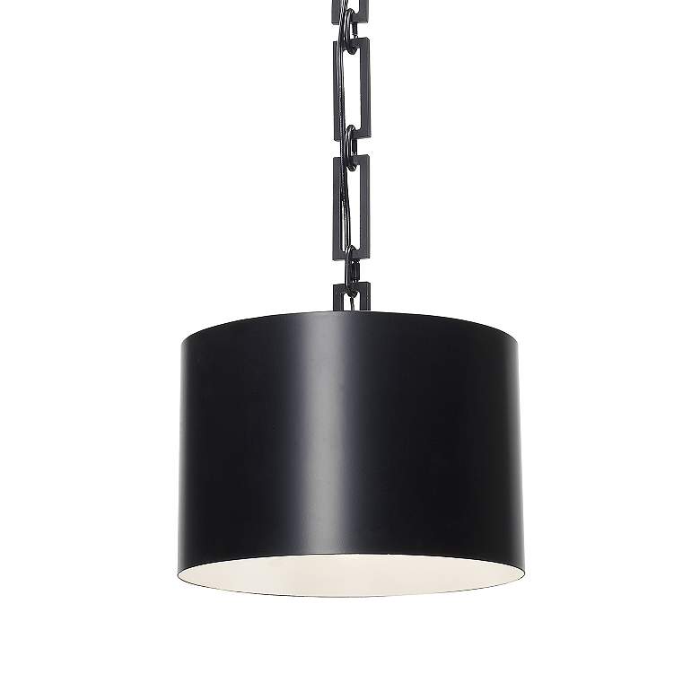 Image 4 Crystorama Alston 12" Wide Matte Black Mini Pendant more views