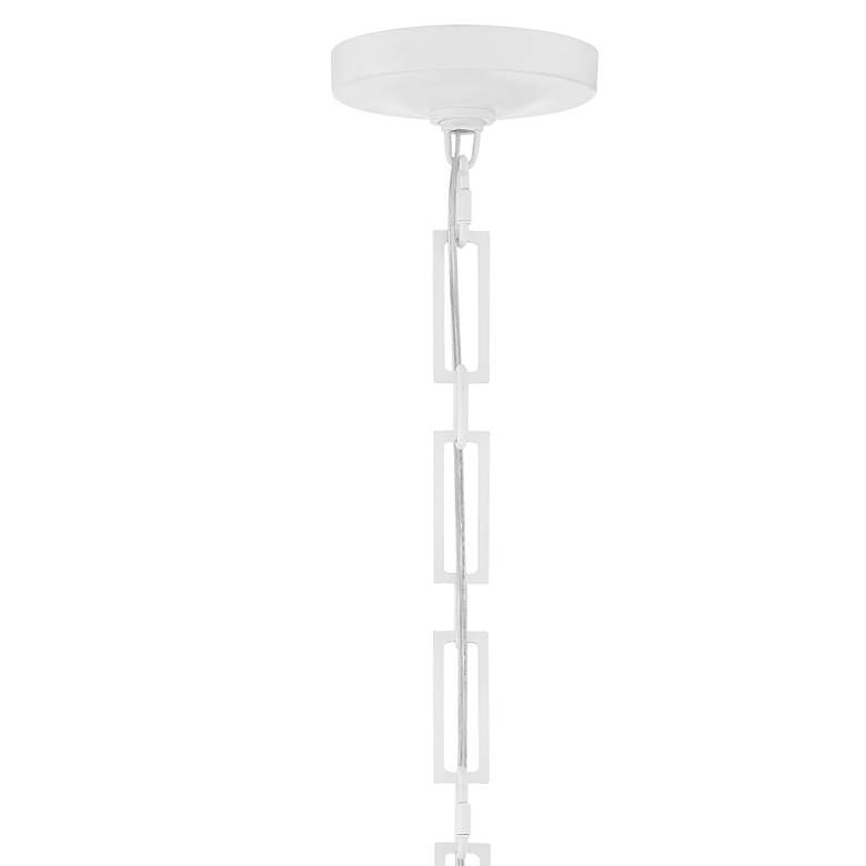 Image 2 Crystorama Alston 12 inch Wide Matte White 1-Lt Cylinder Mini Chandelier more views