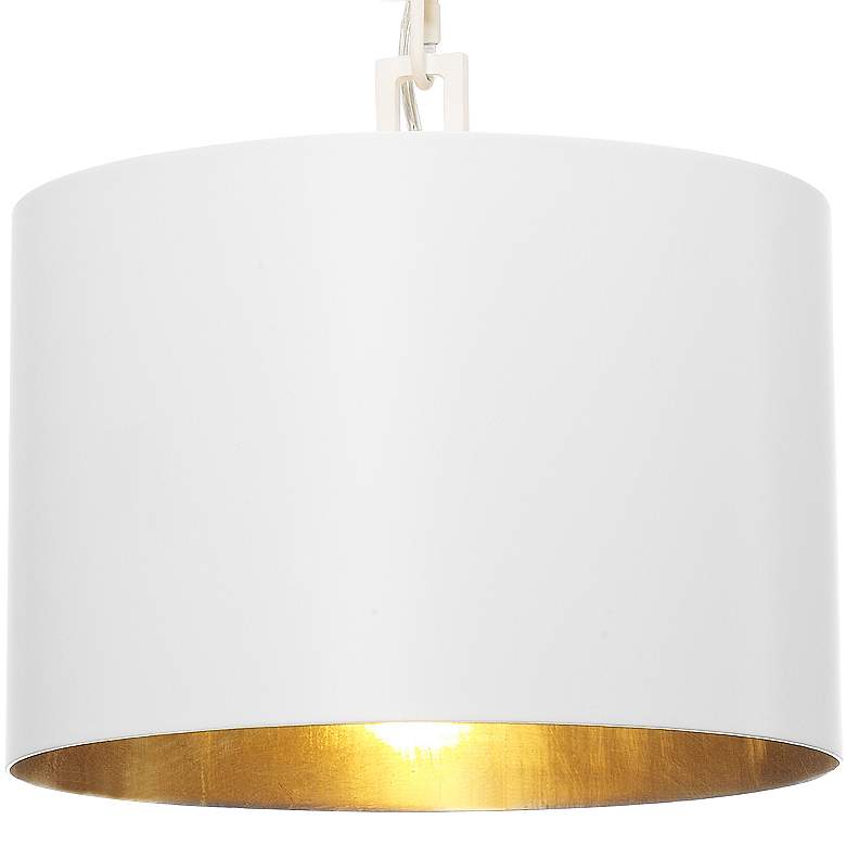 Image 4 Crystorama Alston 12" Wide Matte White 1-Lt Cylinder Mini Chandelier more views