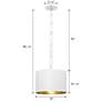 5_Crystorama Alston 12" Wide Matte White 1-Lt Cylinder Mini Chandelier more views