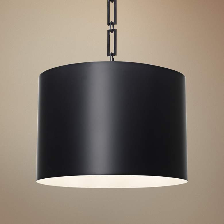 Image 1 Crystorama Alston 20" Wide Matte Black 6-Light Chandelier