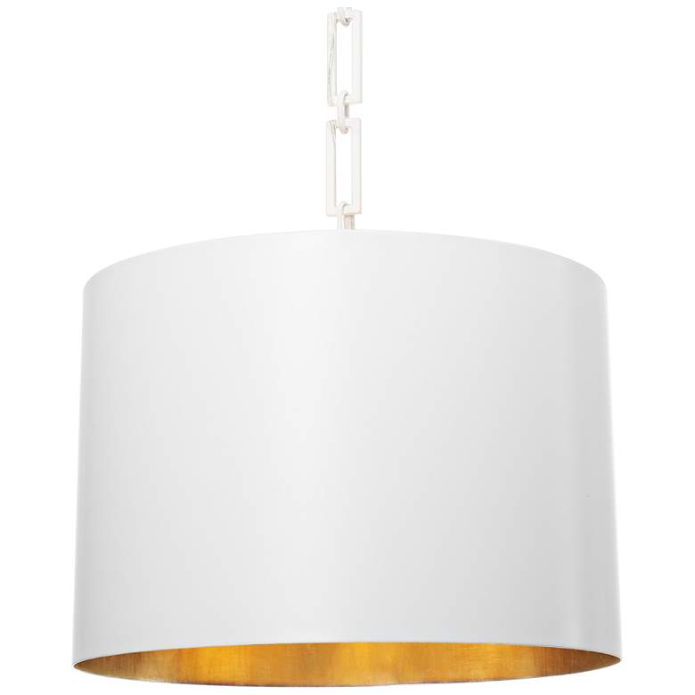 Image 1 Crystorama Alston 20 inchW Matte and Gold White Pendant Light