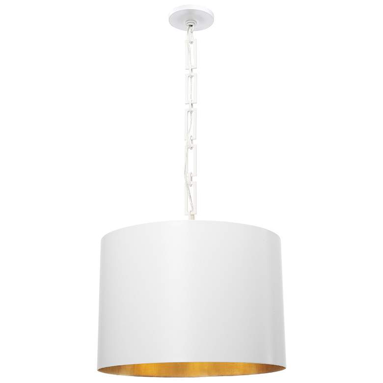 Image 2 Crystorama Alston 20"W Matte and Gold White Pendant Light