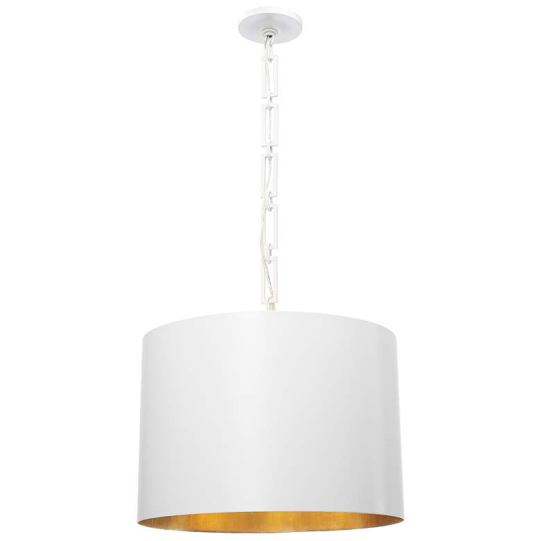 Image 1 Crystorama Alston 20 inchW Matte and Gold White Pendant Light