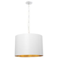 Crystorama Alston 20"W Matte and Gold White Pendant Light
