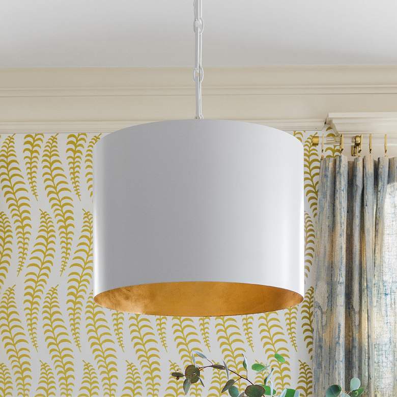 Image 1 Crystorama Alston 20"W Matte and Gold White Pendant Light