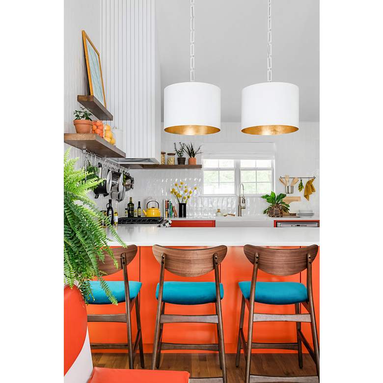Image 6 Crystorama Alston 20"W Matte and Gold White Pendant Light more views