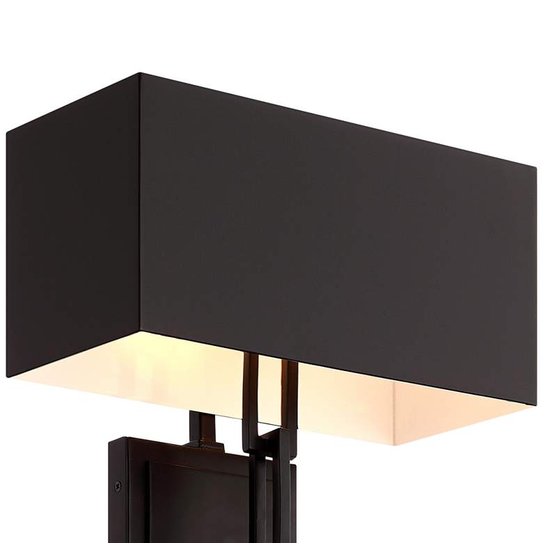 Image 2 Crystorama Alston 24 1/2 inchH Matte Black and White Wall Sconce more views
