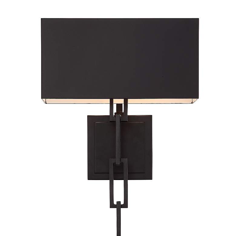 Image 3 Crystorama Alston 24 1/2"H Matte Black and White Wall Sconce more views