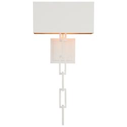 Crystorama Alston 24 1/2"H Matte White and Gold Wall Sconce