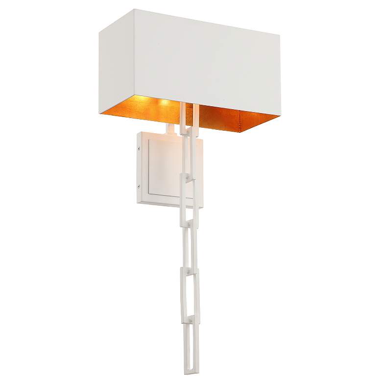 Image 3 Crystorama Alston 24 1/2"H Matte White and Gold Wall Sconce more views