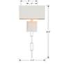 5_Crystorama Alston 24 1/2"H Matte White and Gold Wall Sconce more views