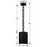 4_Crystorama Alston 8" Wide Matte Black 1-Light Cylinder Mini Chandelier more views