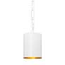 2_Crystorama Alston 8" Wide Matte White and Gold Mini Pendant more views