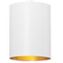 3_Crystorama Alston 8" Wide Matte White and Gold Mini Pendant more views