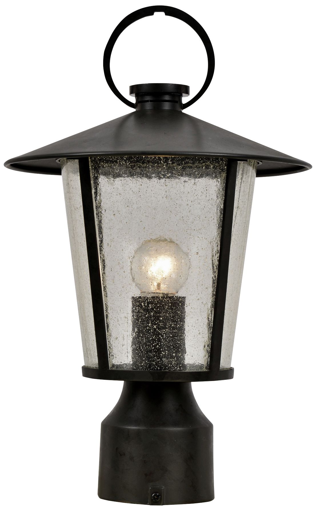 Crystorama Andover 14 1/2" High Matte Black Outdoor Post Light 72X89