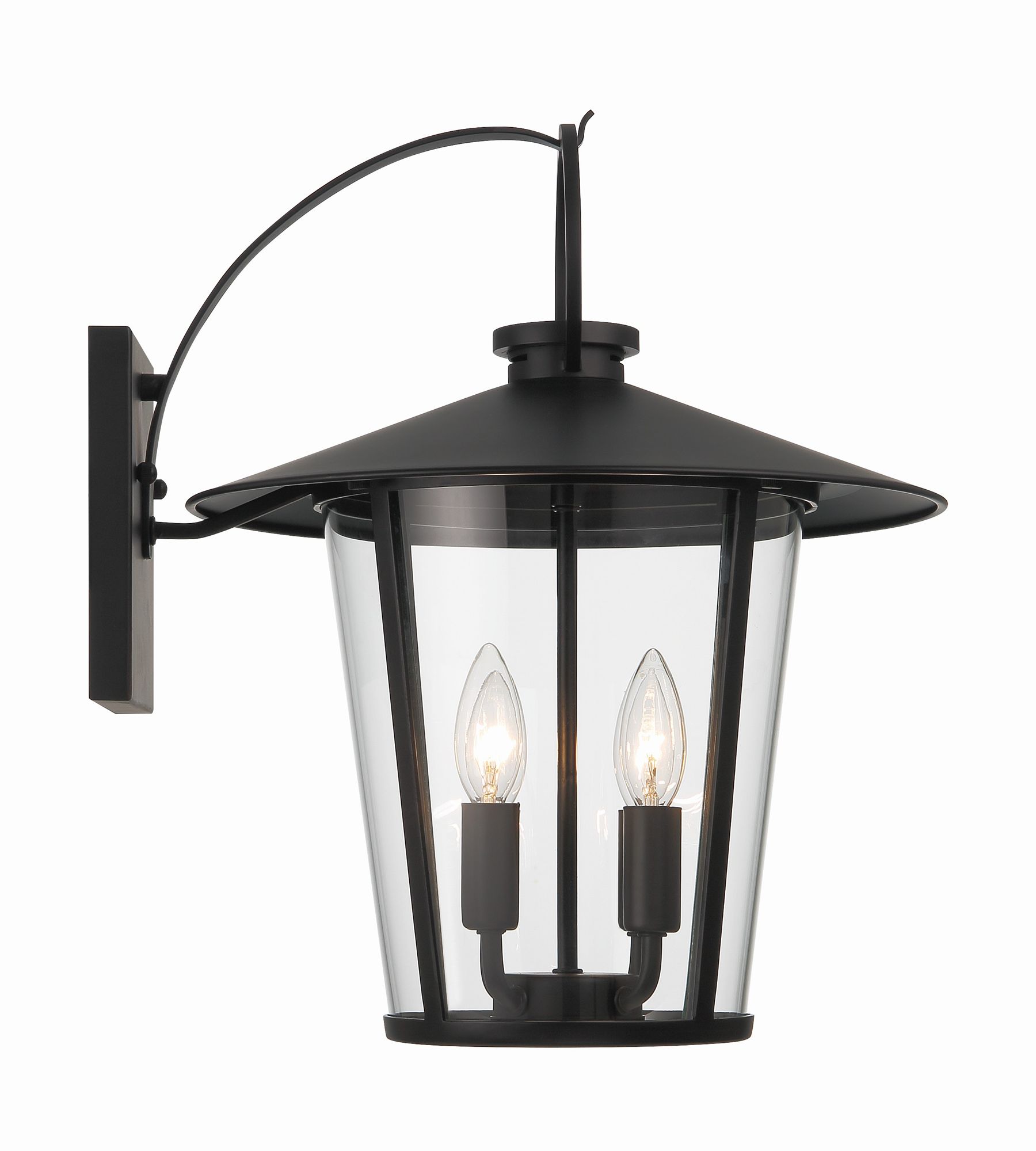 Image 3 Crystorama Andover 14'' Matte Black Outdoor Sconce more views