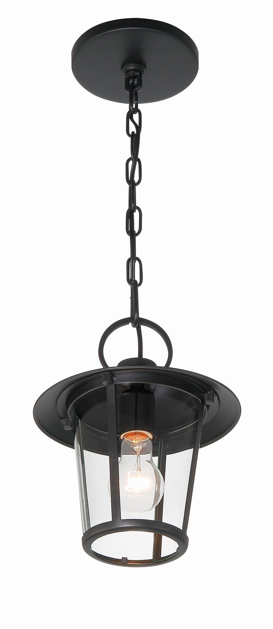 Image 4 Crystorama Andover 9'' Matte Black Outdoor Pendant more views