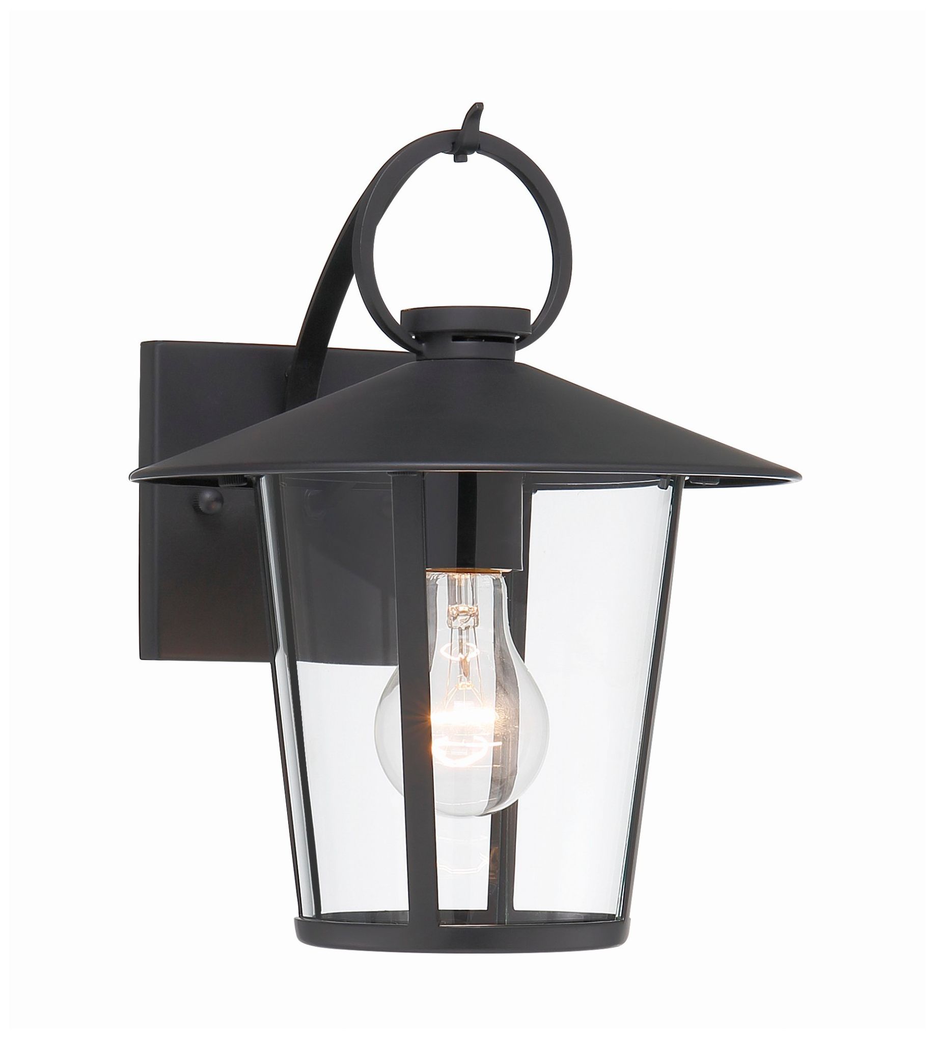 Crystorama Andover 9'' Matte Black Outdoor Sconce